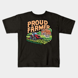 Proud Fermed | Farming love Kids T-Shirt